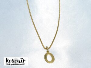 Ατσάλινο γράμμα O σε χρυσο χρώμα
